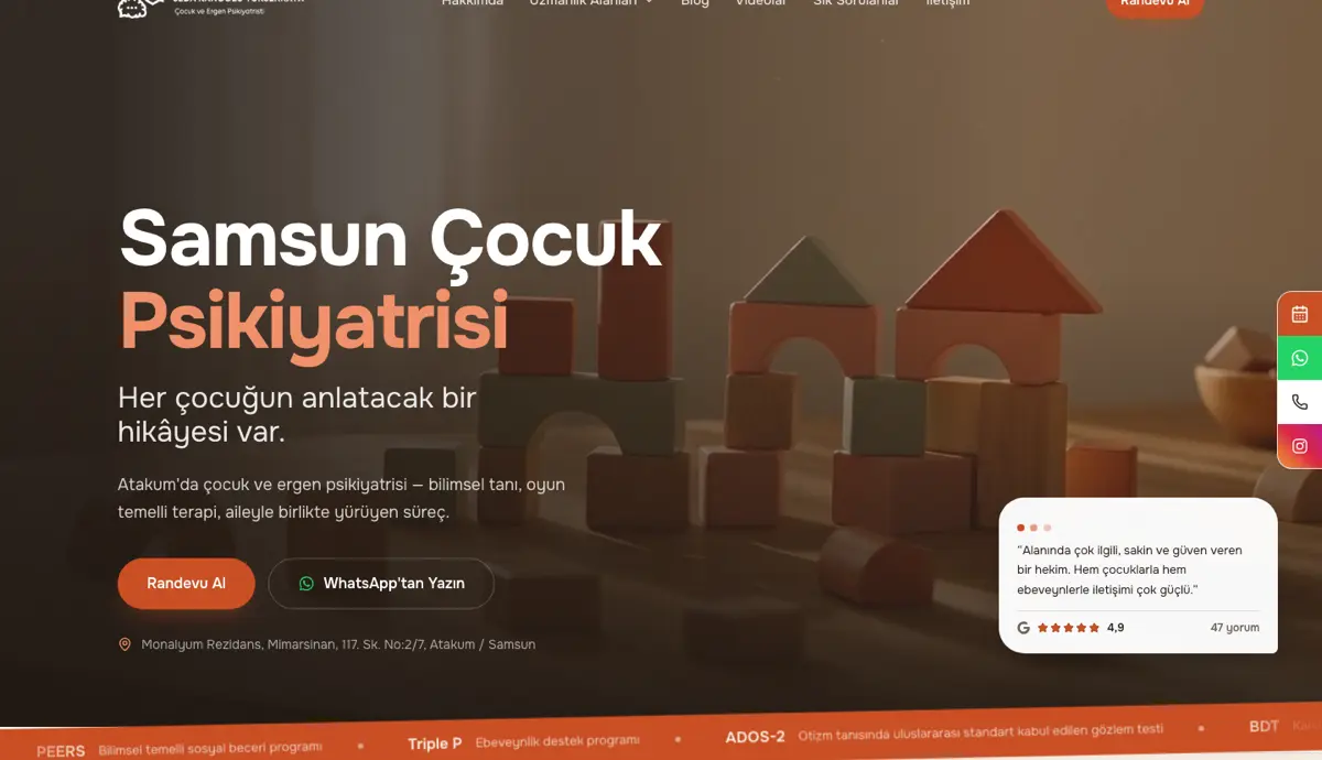 Uzm. Dr. Seda Kanoğlu — proje ekran görüntüsü